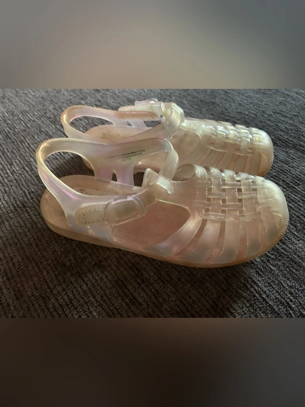 Cat & Jack Iridescent Pink Jelly Sandals